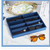 Amylove 2 Pcs Sunglass Organizer Trays Glasses Stackable Jewelry Trays Sunglass Organizer Display Box(8 Grids,Navy Blue)