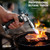 RAVS Butane Torch Lighter, Christmas Stocking Stuffers Gifts for Men He Dad, Kitchen Torch with Adjustable Flame, Creme Brulee Torch for Baking, BBQ, DIY, Black, Butane Gas Not Included