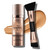 LUMINESS Silk Airbrush Spray Foundation 2-PC Kit - Foundation & Dual-Sided Angled Makeup Brush - Buildable Coverage, Anti-Aging Formula, Humidity Resistant, Hydrates & Moisturizes, Medium