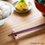 S-82019 Chopsticks, Couple Chopsticks, Natural Wood, Pair Set, 8.9 inches (22.5 cm), Chopsticks Rest, Natural Wood, Purple Heart, Yellow Heart, Purple, Yellow, Made in Japan