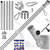 Flag Pole Kit, 6 FT Flag Pole for Outside House, with Heavy Duty Holder Bracket, Aluminum Alloy Tangle Free Rings, Thickened Stainless Steel Flagpoles for Residential, Outdoor or Porch, 1 Inch Silver