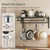 CHOEZON Hanging Pot Rack, Wall-Mounted Pot Rack, Kitchen Cookware Organizer, Metal Pot and pan Organizer Holder, for Cookware, Utensils Organization, Black TPR38BB