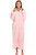 Alexander Del Rossa Long Zip Up Robes - Plush Zipper Housecoats for Plus Size Women - Pink Rose Quartz with Cream Large (A0258RSCLG)