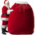FITNISSFTW Extra Large Santa Gift Bag, 5.9ft*4.9ft Jumbo Santa Sack, Red Velvet Christmas Bag with White Fake Fur Hemming Decoration, Gift Wrapping for Big Gifts, TV, Gaming Chair and Bike