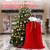 FITNISSFTW Extra Large Santa Gift Bag, 5.9ft*4.9ft Jumbo Santa Sack, Red Velvet Christmas Bag with White Fake Fur Hemming Decoration, Gift Wrapping for Big Gifts, TV, Gaming Chair and Bike