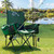 EASYGO PRODUCTS Fishing Chair with Rod Holder – Built in Cooler – Hands Free Fishing Pole Holder - Storage Pouch – Full Size Portable & Folding – Ruler for Measuring Fish, Fishing Chair Green
