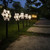 Snowflake Landscape Lights Christmas Pathway Decorative Lights Battery Powered Warm White Waterproof for Indoor and Outdoor Night Landscape Lights Decor(5 Pack)