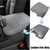 NLQR Leather Center Console Cover armrest Jump seat Cover Gray Compatible with Dodge Ram 2013 2014 2015 2016 2017 2018