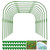 Garden Hoops for Raised beds, 10 Sets DIY Rust-Free Garden Tunnel 32.3"x 32.3" Greenhouse Hoops for Row Cover Garden Netting, Reuseable Plastic-Coated Steel Grow Tunnel Support Frame