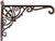 KiaoTime Cast Iron Hanging Hook Bracket Wall Hanger 12" Deep Outdoor Indoor Wall Hanging Bracket Hooks for Pots Basket Bird Feeder Wind Chime Lanterms Hanger Hardware Bracket