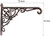 KiaoTime Cast Iron Hanging Hook Bracket Wall Hanger 12" Deep Outdoor Indoor Wall Hanging Bracket Hooks for Pots Basket Bird Feeder Wind Chime Lanterms Hanger Hardware Bracket