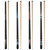 GSE Games & Sports Expert 58" 2-Piece Hardwood Billiard Pool Cue Sticks for Men/Women, Set of 4 Pool Cues Sticks for House or Commercial/Bar Use, 18/19/20/21 Oz Each (105set, Black)