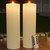 14" x 4" Large Outdoor Candles with Timer Waterproof Flickering LED Flameless Candles Battery Operated with Remote Fake Pillar Candles Realistic for Patio Porch Lanterns, Ivory 2 Pack