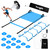 Yes4All Agility Ladder – Adjustable Speed & Agility Training Equipment for All Ages, Durable Speed Ladder, Multiple Combo Sets Available, Blue,12 Agility Cones, 5 Hurdles, Jump Rope, Running Parachute