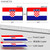 Croatia Flag 3x5 Double Sided Croatian National Flag Three Layer 240D Polyester Fiber Bright Color with Durable Canvas Header and 2 Non Fading Brass Grommets