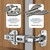 DTC Wide Angle Corner Lazy Susan Pantry Self Closing 155 Degree Kitchen Cabinet Door Hinge C80A605, Nickel Plated Finish (Base Mounting Plate Sold Separately)