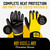 Hey Grill Hey Pitmaster Gloves | BBQ Gloves | Heat Protection up to 500°F or 260°C | High Temp Resistance | Fireproof Glove for Grilling Smoking Barbecue | Washable Mitts | Waterproof | Size - Large