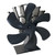 Nippon Denko ND-SEF02 Eco Fan, Air Circulation, Fireplace, Wood Stove, Petroleum Stove, No Power Supply, Quiet, Circulator, Eco Fan II, Black