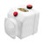 4 Quart Poly Power Unit Reservoir for Hydraulic Systems, Polyethylene Flat Bottom Utility Fluid Tank for Dump Trucks Trailers RVs Boats