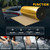 X AUTOHAUX 590mil 15mm 10.76sqft Sound Deadening Mat Aluminum Foil Heat Shield Material Self Adhesive for Hood Boat Engine Cover 78.74"x19.69" Gold Tone