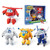 Super Wings 5" Transformable Toys 4-Pack Action Figure Tobot, Transforming Airplane Robot Toys for Boys & Girls Age 3+, Gifts for Preschool Kids, Jett, Paul, Donnie, Astra
