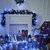JMEXSUSS 500 LED Blue and White Christmas Lights, 8 Modes 163ft String Lights Plug in with Remote Control, Clear Wire Christmas String Lights Outdoor Waterproof for Outside Tree Yard Wedding