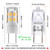Sriomny G8 LED Bulb 2W, 20 25 30 Watt T4 G8 Halogen Equivalent,2700K Soft Warm White 120V JCD Type Two-pin G8 Base, Non-dimmable, Suitable for Cabinet Lighting, Indoor Lighting (10 Pack)
