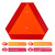 2 Pack Slow Moving Vehicle Sign Safety Triangle Road Sign with Reflective,Plastic 14"x16" Up to 7 Years Outdoor for Golf Cart Tractor UTV Waterproof