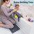 Cuddling Baby Bath Kneeler and Elbow Rest Pad Set - 2PC Premium Baby Bath Mat Set - Non-Slip Kneeling Pad with Storage Pockets - Machine Washable, Durable Foam Pad Bundle - Gray