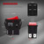 DaierTek 30A 250V KCD2 KCD4 Rocker Switch DPST 4 Pin Red Lighted 120V Rocker Toggle Switch ON Off Heavy Duty T125-3Pack