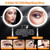 WOOCICA Makeup Mirror with Lights, 9 Inch 20X Magnifying Mirror with Light and 3 Colors for Women, Vanity Mirror with Lights and Adjustable Brightness, Lighted Magnified Mirrors for Delicate Makeup