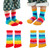 2 Pairs Cotton Five Finger Toe Socks Athletic Running Casual Colorful Rainbow Seperated Socks for Kids Girls Boys 2-10 Years