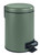 WENKO Poubelle à pédale Leman, 3L, Petite Poubelle Salle de Bain, Acier Vert Foncé Mat, 3L, 17 x 25 x 22.5 cm