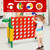 Costzon Giant 4-in-A-Row, Jumbo 4-to-Score Giant Game w/Basketball Hoop, Ring Toss, Quick-Release Slider, 42 Jumbo Rings, Indoor Outdoor Family Connect Game for Kids & Adults, Backyard Games, Green