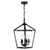 4 Light Chandelier, Industrial Ceiling Light Black Lantern Light Fixtures with Farmhouse Metal Cage Adjustable Height Rustic Geometric Hanging Light E12 Base for Kitchen Island, Entryway, Indoor