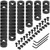 REERON Single Picatinny Rail Section Adapter 6 Pack 3 5 7 9 11 13 Slot Aluminum Picatinny Rails Accessory with 13 T-Nuts & Screws, 3 Allen Wrench - Rounded Corner, Black