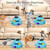MOHAYA Cat Toys,4-in-1 Automatic Kitten Toy for Bored Indoor Adult Cats,lectric Flying Butterfly,Whack a Mole,Feather Track Balls,Blue