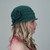 Wool Cloche Hat for Women Winter Bucket Hat 1920s Vintage Floral Fedoras Hat(Green)