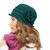 Wool Cloche Hat for Women Winter Bucket Hat 1920s Vintage Floral Fedoras Hat(Green)