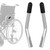 2 Pcs Wheelchair Brake Extenders Wheelchair Brake Handle Extensions for Transport Chair Reclining Braking Parts Adults and Seniors with Limited Mobility New Wheel Chair Users (Silver)