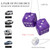 Yourkar 2 PCS Fuzzy Plush Dice for Car Rearview Mirror, 3'' Retro Square Heart-Shape Dice Mirror Hanging Ornament, Universal Interior Hanging Dice Decor Accessories for Men Women (Purple)