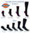 Dickies Women's Dri-Tech Essential Moisture Control Crew Socks, Available in S-XL (6, 12, Knee-Hi Black Assort (6 Pairs), Medium