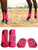 Harrison Howard Horse Tendon Boots Open Front/Fetlock Boot for Horse Protective Boots for Jumping, Trail Riding Set of 4 Hot Pink M