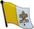 Vatican (Papal) Flag Die-struck Metal Single Lapel Pin with Butterfly Clasp Closure