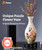 Pintoo 3D Puzzle Vase Unique Flower Vase Made by 160 Curved Plastic Puzzle Pieces House Warming Gift for Flower Arrangements and Home Decoration - [S1035] (Translucent, Flowers and Birds)