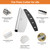 Pizza Peel Aluminum Pizza Spatula - Lavit 12x14 Inch Pizza Pack Metal Peel with Wood Handle & Rocker Cutter, Pizza Paddle (Storage bag included), for Family Pizza Oven, Baking, Dough, Bread & Pastry