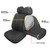 VarCozy Car Seat Covers Full Set, Front & Split Rear Bench for Car, Universal Cloth SUV, Sedan, Van, Automotive Interior Covers, Airbag Compatible, Black (VC-01-B5)