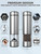innhom Electric Salt Grinder Pepper Grinder Battery Operated Stainless Steel Pepper Mill Automatic Salt and Pepper Grinder with Adjustable Coarseness, 1 Pack