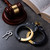 Handcuffs with Two Keys & Case| Heavy Duty Black and Gold Steal Professional Grade | Bend/Break Free Secure Handcuffs
