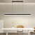 Matven Linear Pendant Lights Kitchen Island, Dimmable LED Chandeliers for Dining Room, Modern Billiard Room Pool Table Light Ceiling Pendant Lamp for Bar Office, Black, Adjustable Height-1765344761